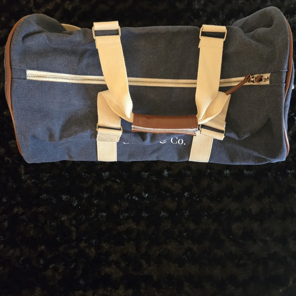 Collars & Co. Denim Gym Bag/Travel Carry-on Bag